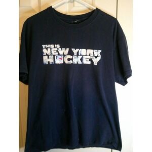 Vintage New York Rangers Hockey T-Shirt NHL‎ Graphic Tee Short Sleeve Large